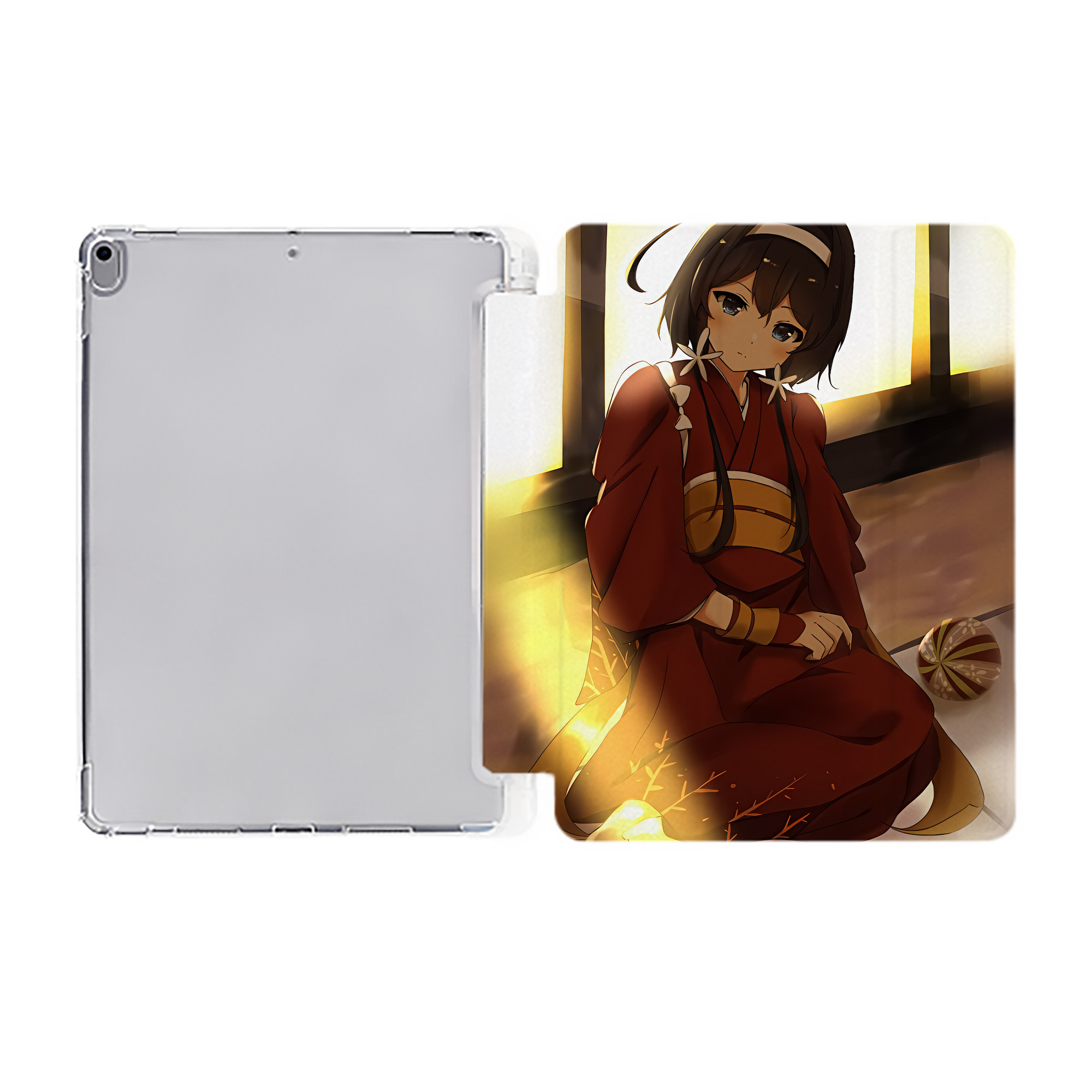 （画像用） 文豪ストレイドッグス Bungo Stray Dogs IPad ケース ペン収納付き 三つ折りスタンド PUレザー×シリコン 対応機種9.5/10.5/10.9インチ